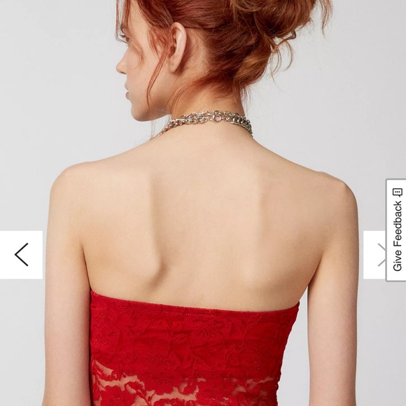 Urban Renewal Pink Lace Strapless Tube Top - Picture 7 of 7